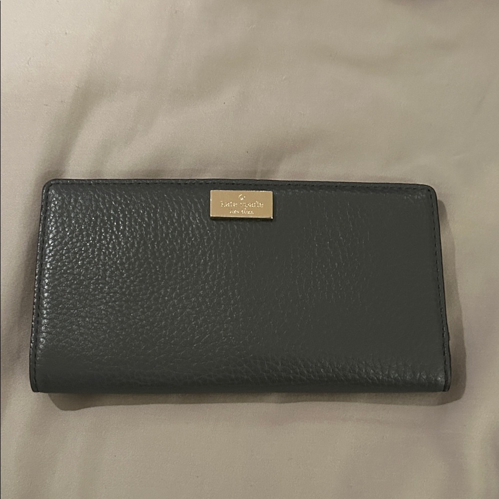 Kate Spade Grey Pebbled Leather Wallet